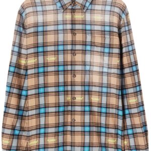 Off-white check-print long-sleeve shirt
