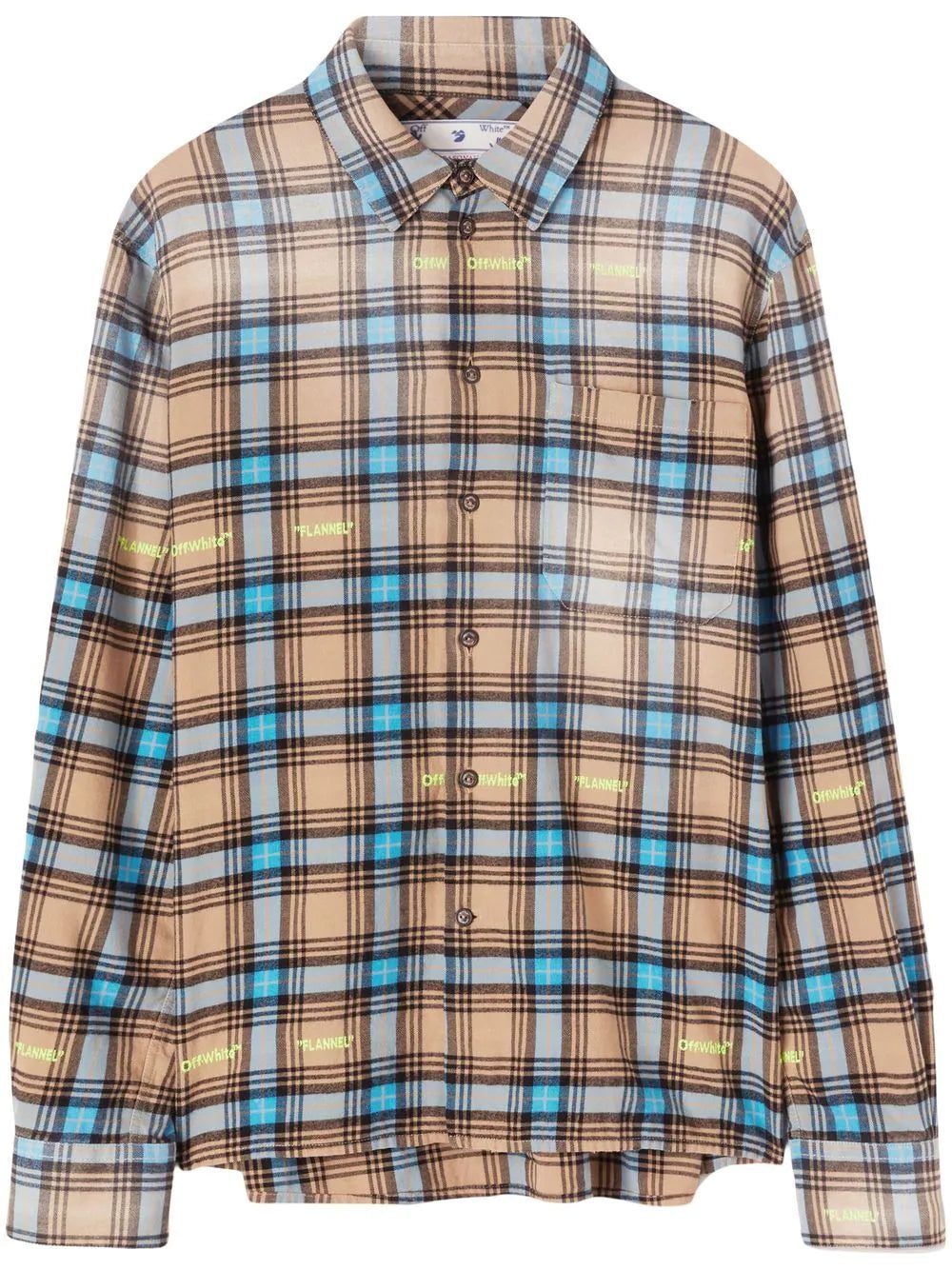 Off-white check-print long-sleeve shirt
