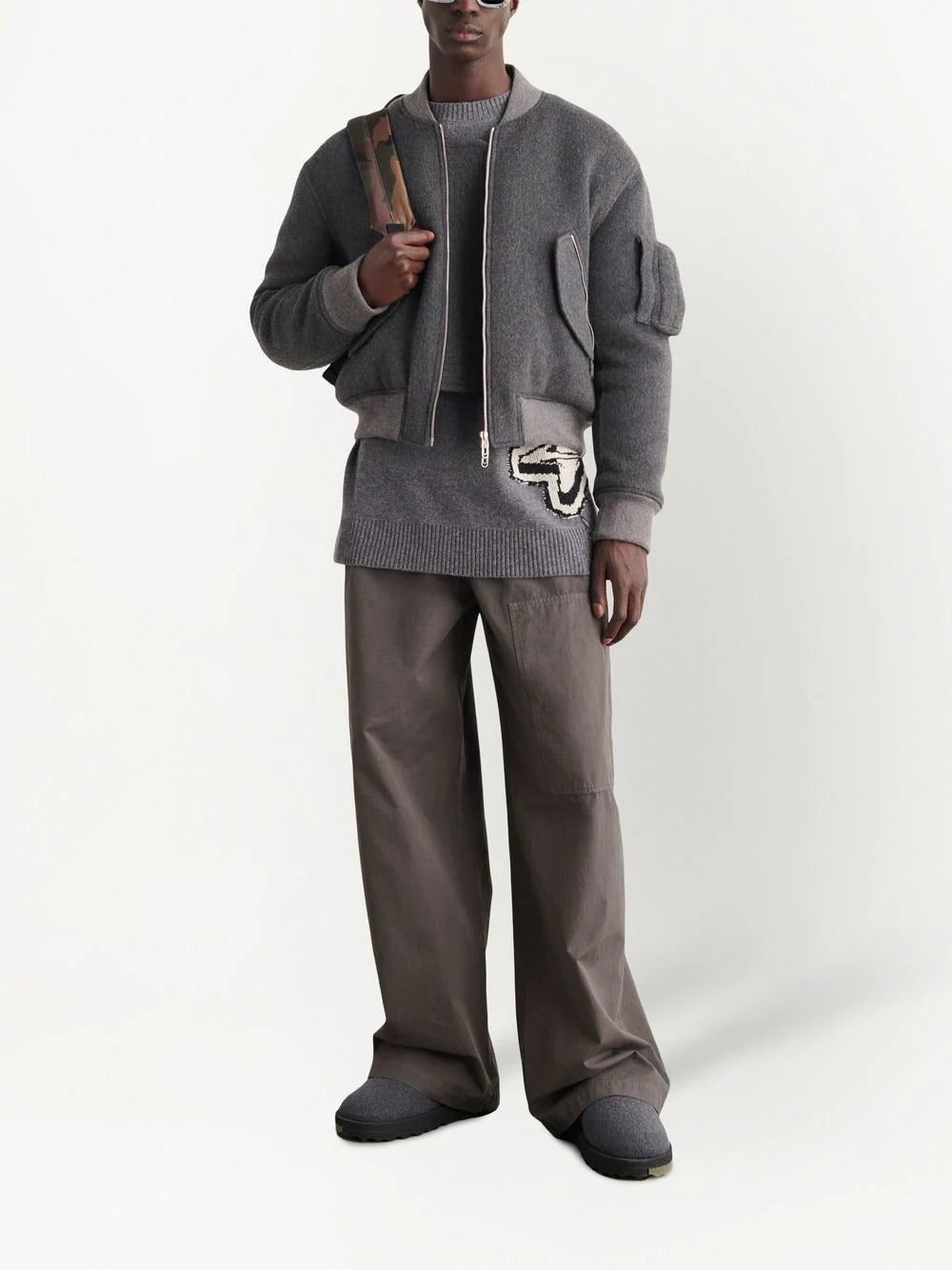 Off-White embroidered-slogan bomber jacket - Image 2