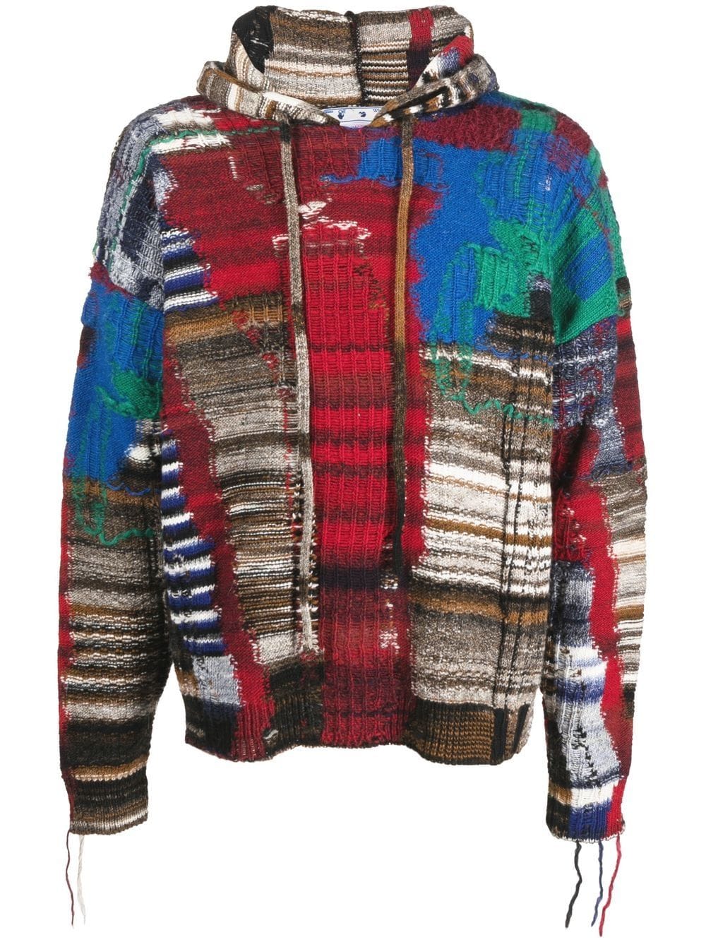 Off-White Arrow Tab Chaos knitted hoodie