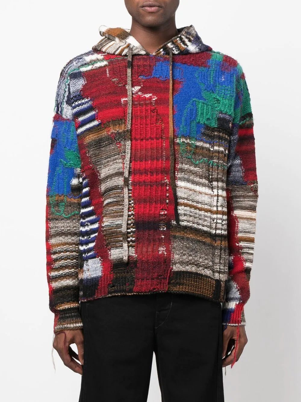 Off-White Arrow Tab Chaos knitted hoodie - Image 3