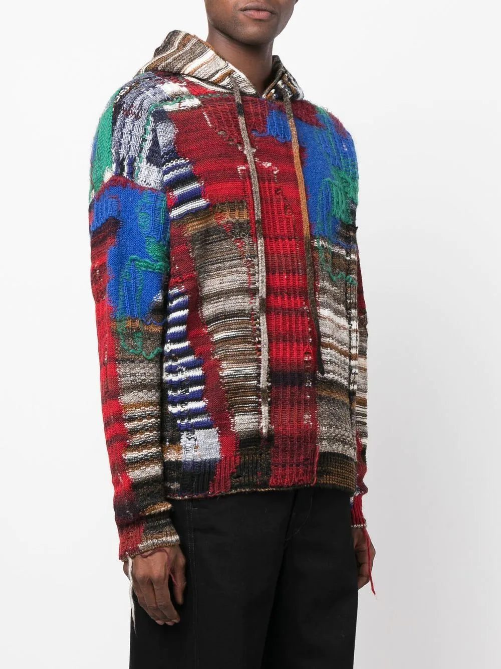 Off-White Arrow Tab Chaos knitted hoodie - Image 4