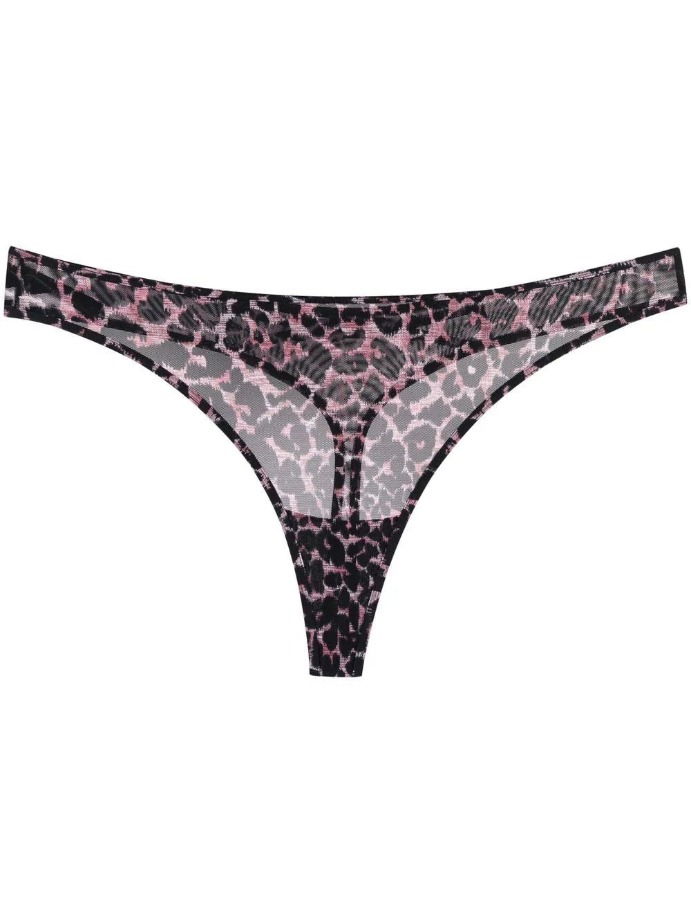 Marlies Dekkers leopard print sheer thong