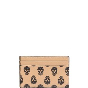 Alexander McQueen skull-print leather cardholder