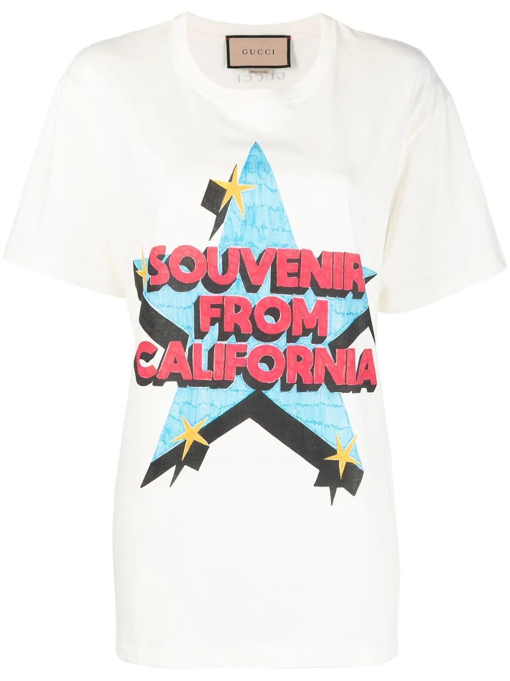 Gucci slogan star print T-shirt