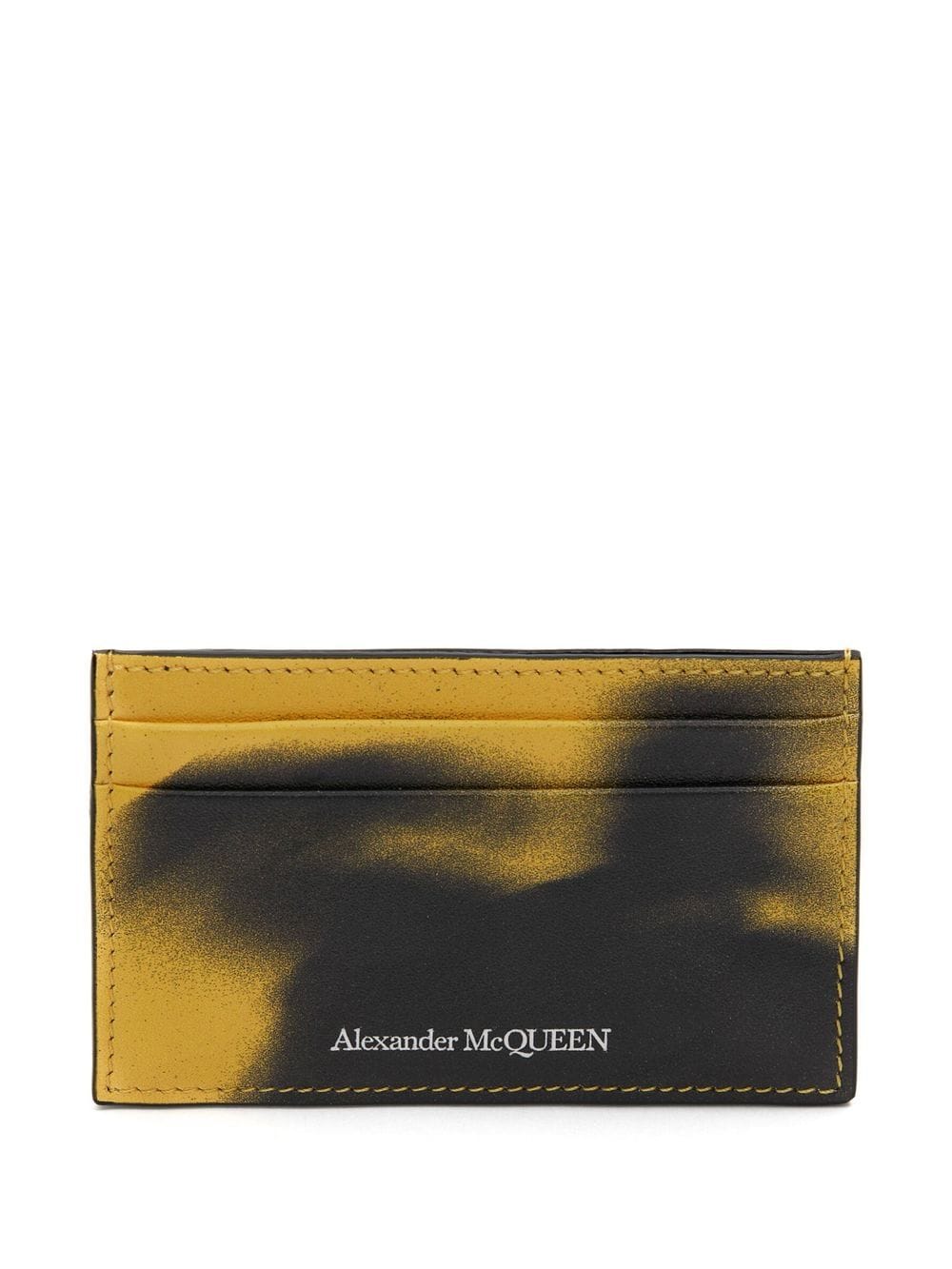 Alexander McQueen graffiti-print leather cardholder