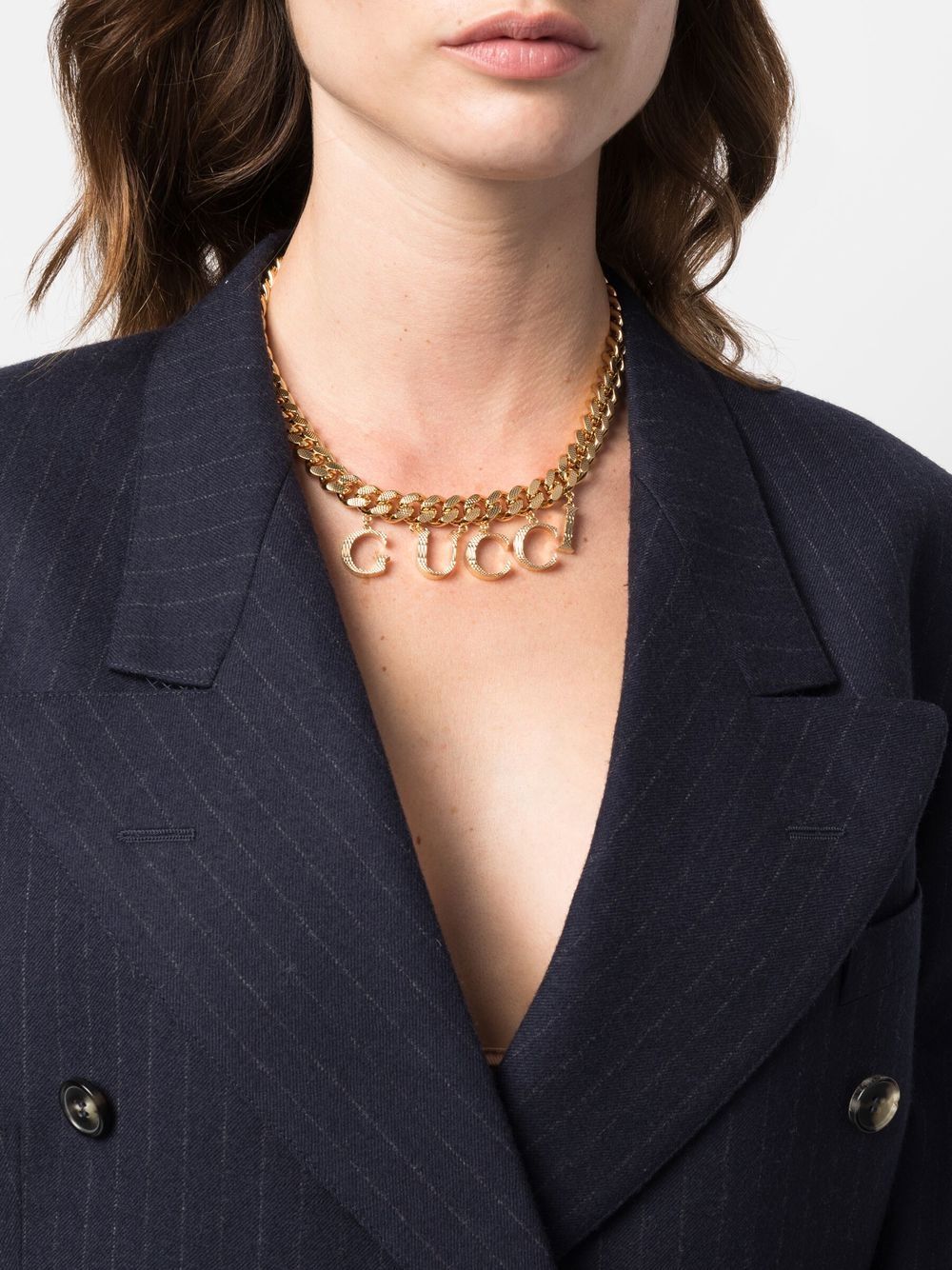 Gucci logo-charm chain necklace - Image 2