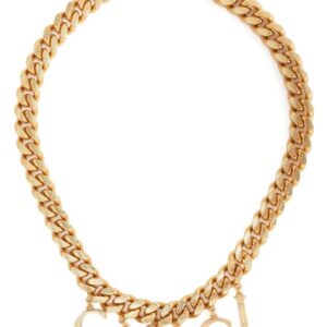 Gucci logo-charm chain necklace