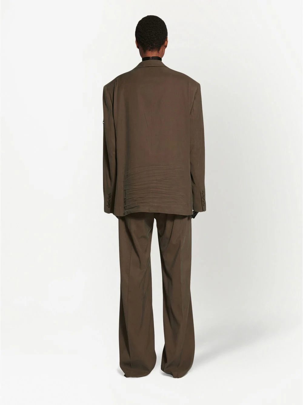 Balenciaga wrinkled-detailing oversized blazer - Image 4