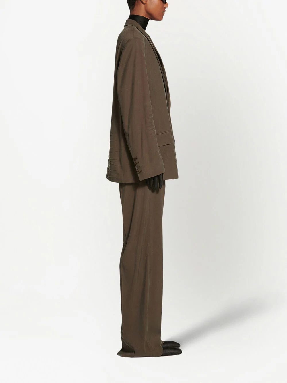 Balenciaga wrinkled-detailing oversized blazer - Image 3