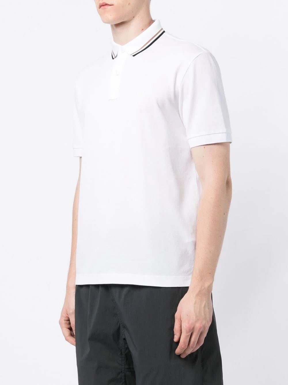 BOSS embossed-logo cotton polo shirt - Image 3
