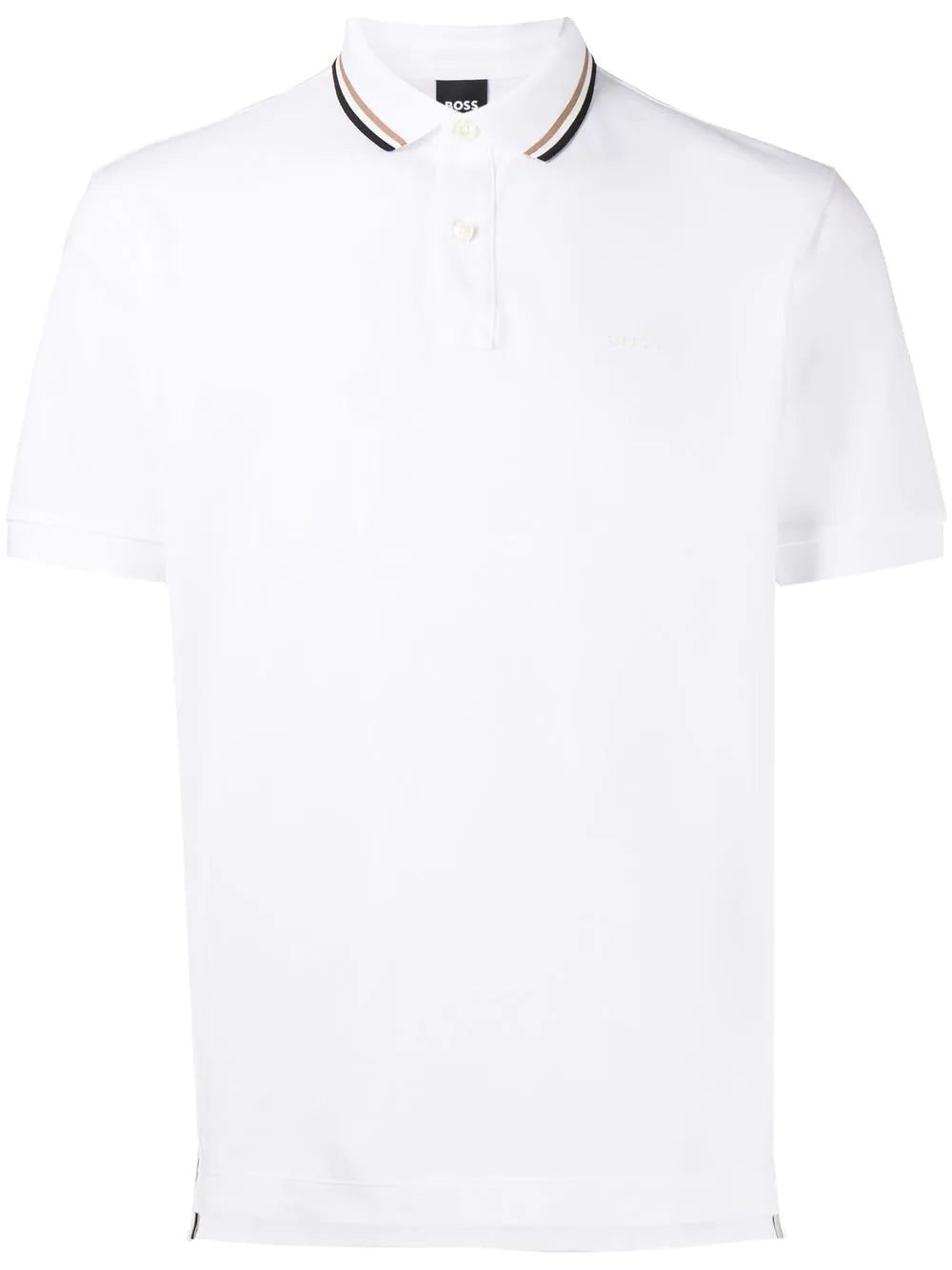 BOSS embossed-logo cotton polo shirt