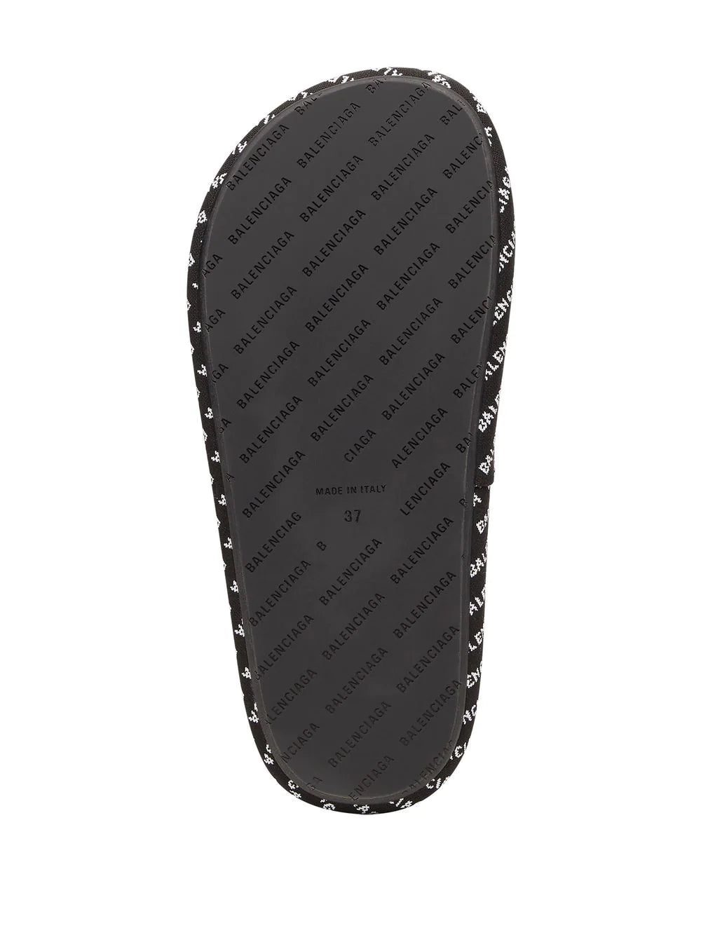 Balenciaga all-over logo-print platform slides - Image 4