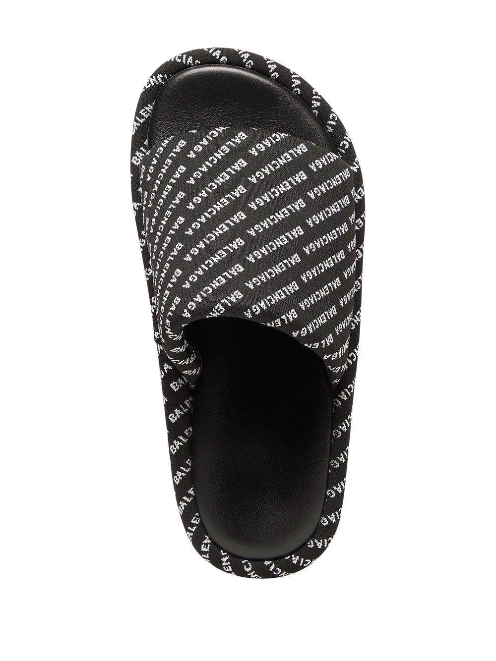 Balenciaga all-over logo-print platform slides - Image 3