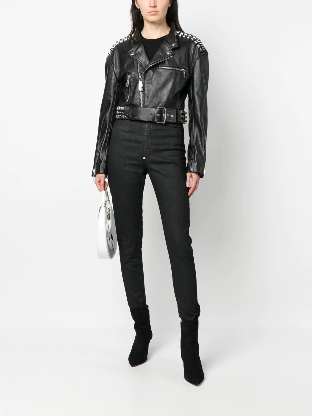 Philipp Plein rock-stud cropped leather jacket - Image 2