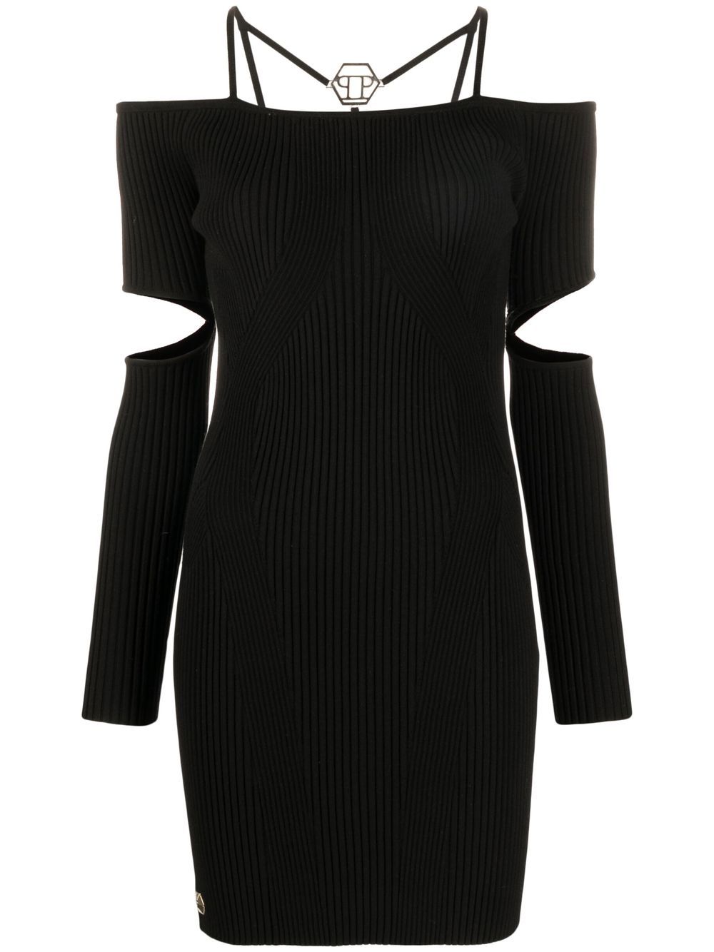 Philipp Plein cut-out ribbed mini dress