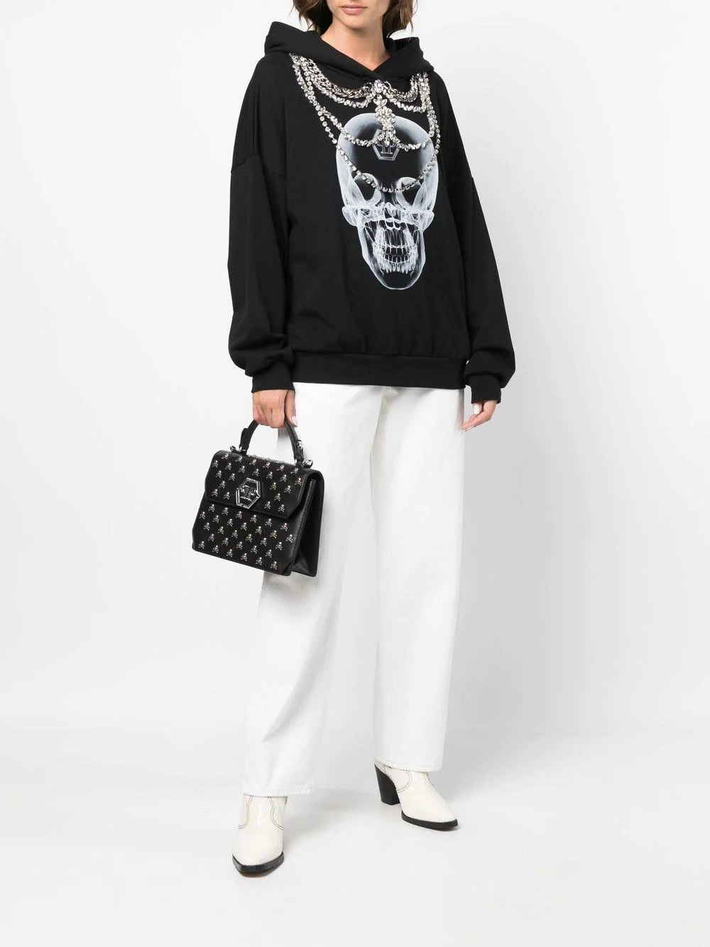 Philipp Plein X-Ray crystal-embellished hoodie - Image 2