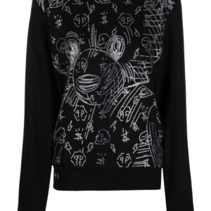 Philipp Plein  Teddy-Bear sequin-embellishment hoodie