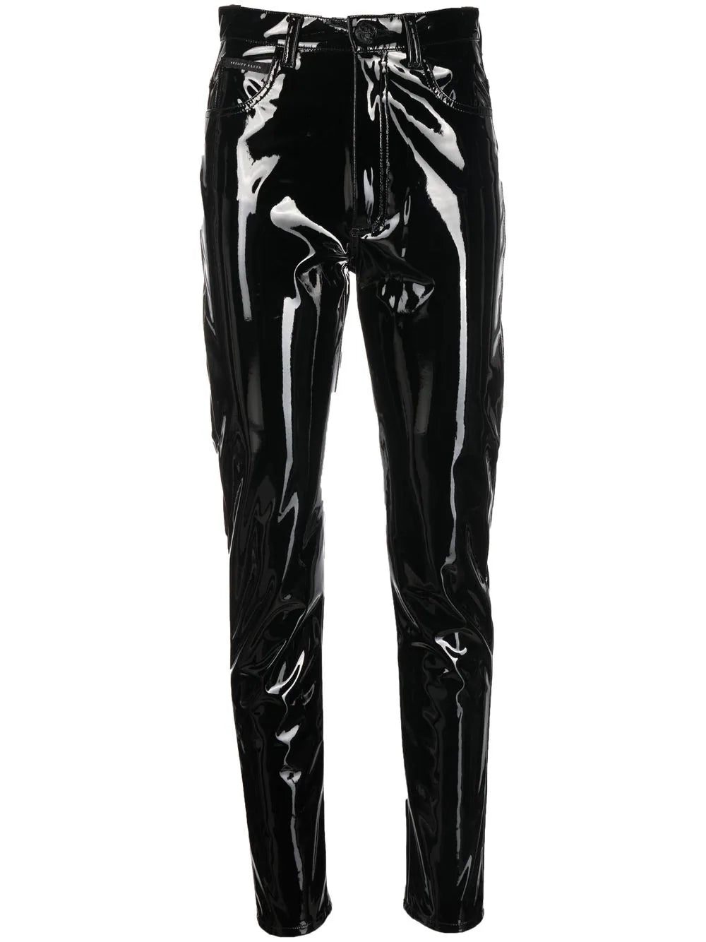 Philipp Plein Super-High waisted biker trousers