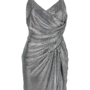 Philipp Plein crystal-embellished ruched mini dress