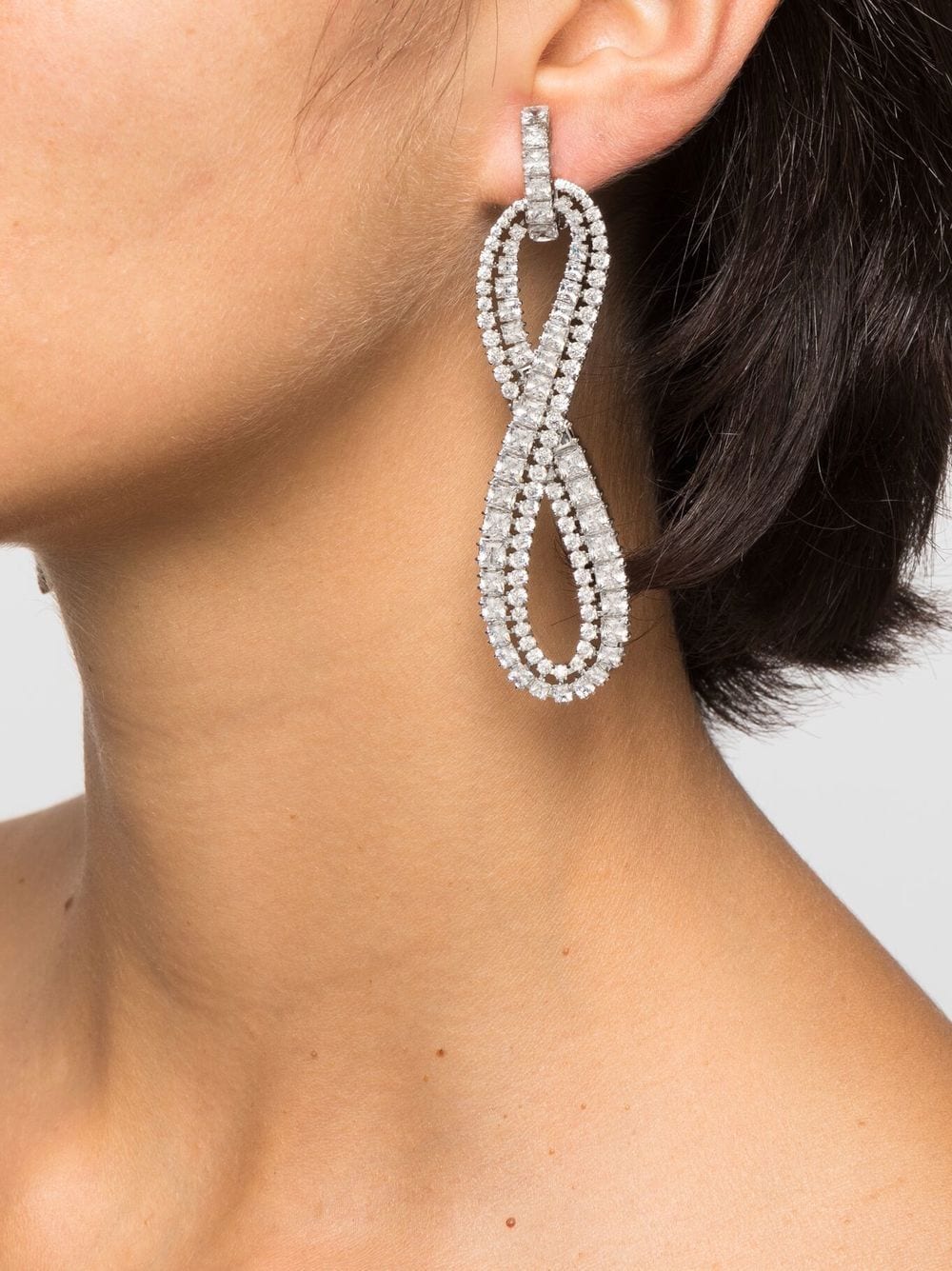 Swarovski Hyperbola embellished clip-on earrings - Image 2