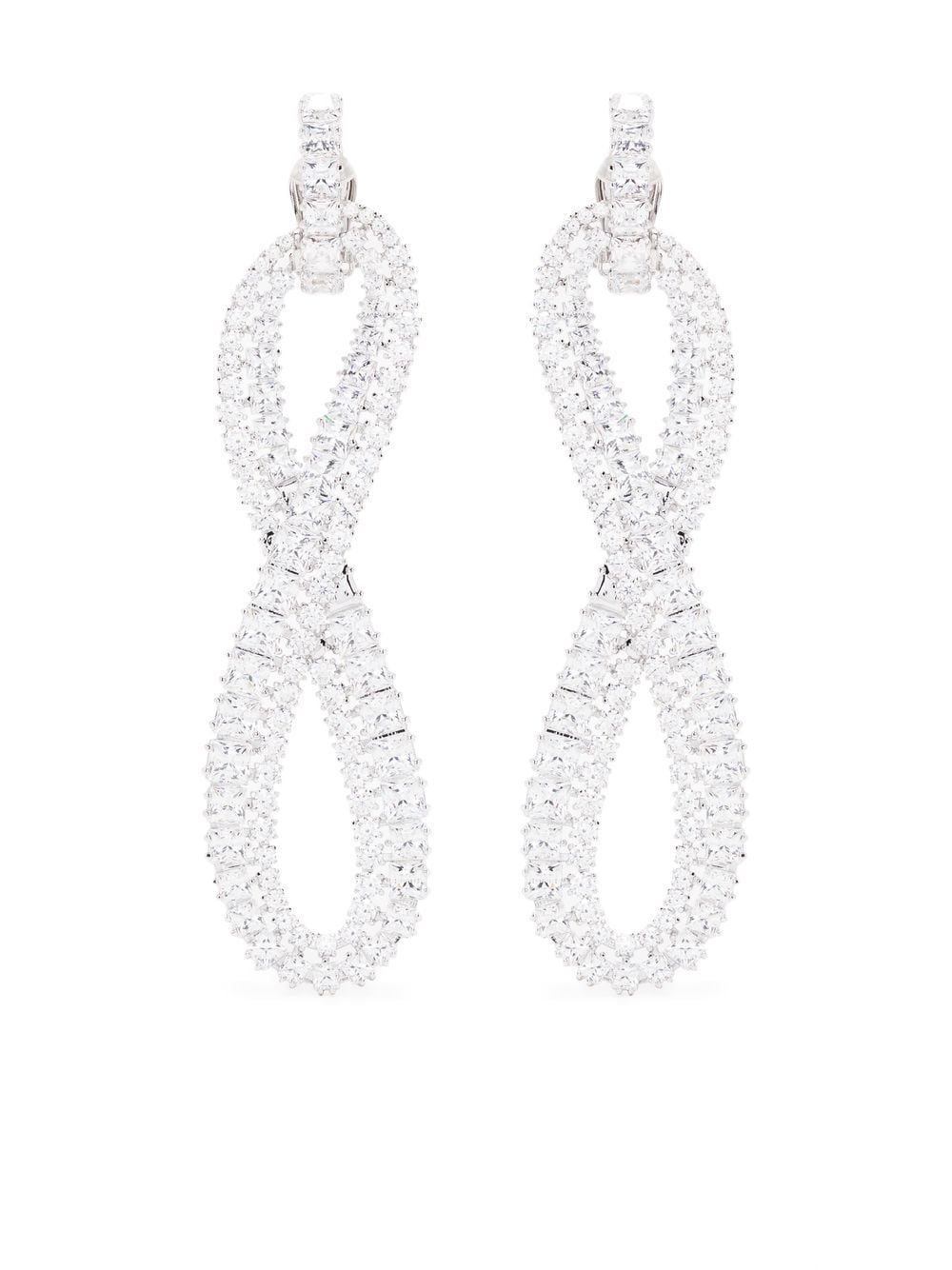 Swarovski Hyperbola embellished clip-on earrings