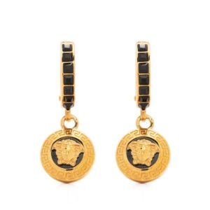 Versace Medusa-embellished hoop earrings