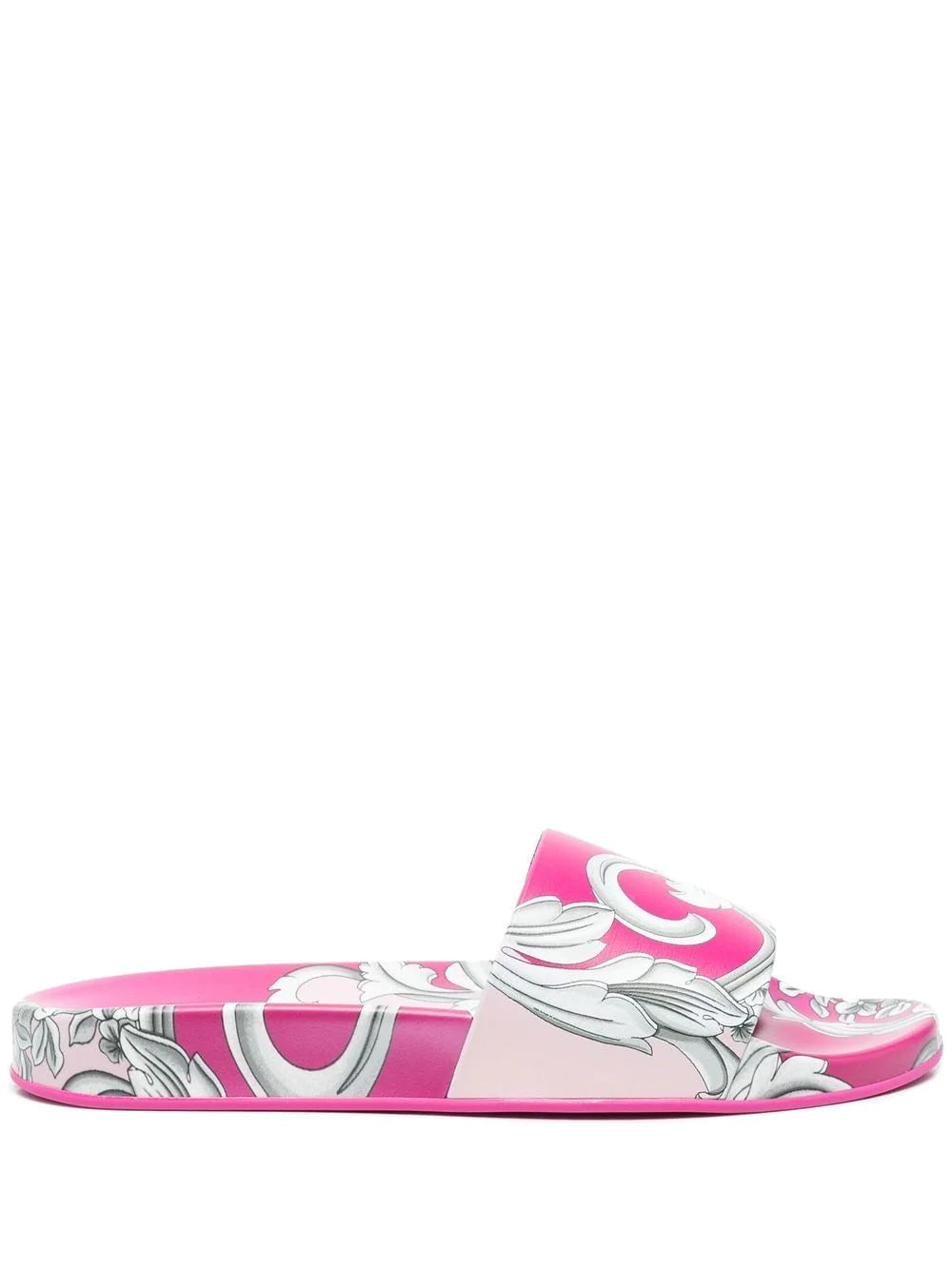 Versace Silver Baroque pool slides