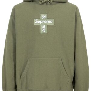 Supreme  cross box logo hoodie