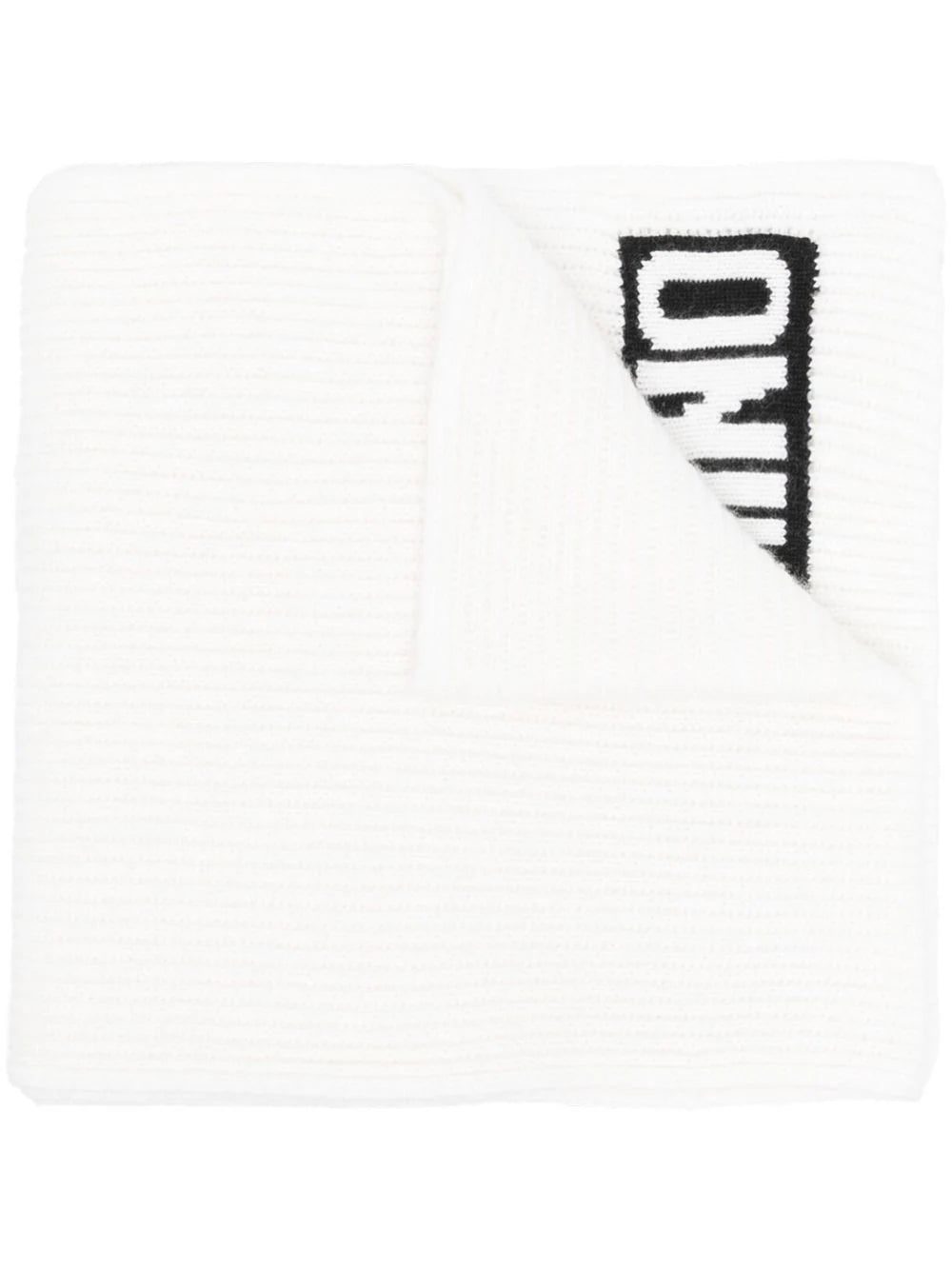 Moschino intarsia-logo knit scarf