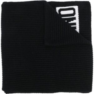 Moschino intarsia-logo knit scarf