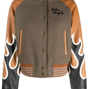 Palm Angels  flame-print bomber jacket