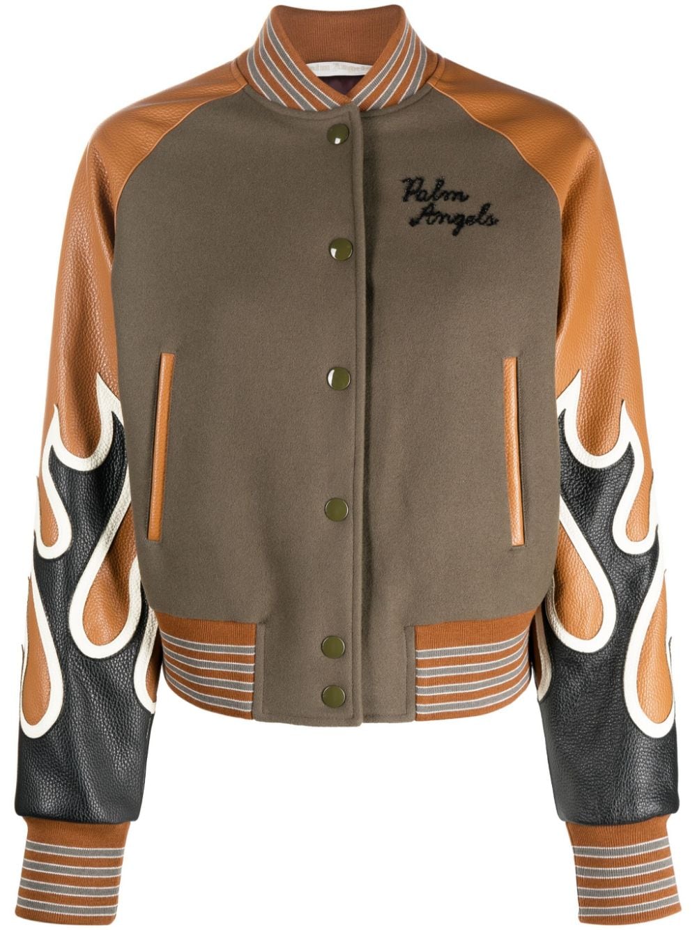 Palm Angels flame-print bomber jacket