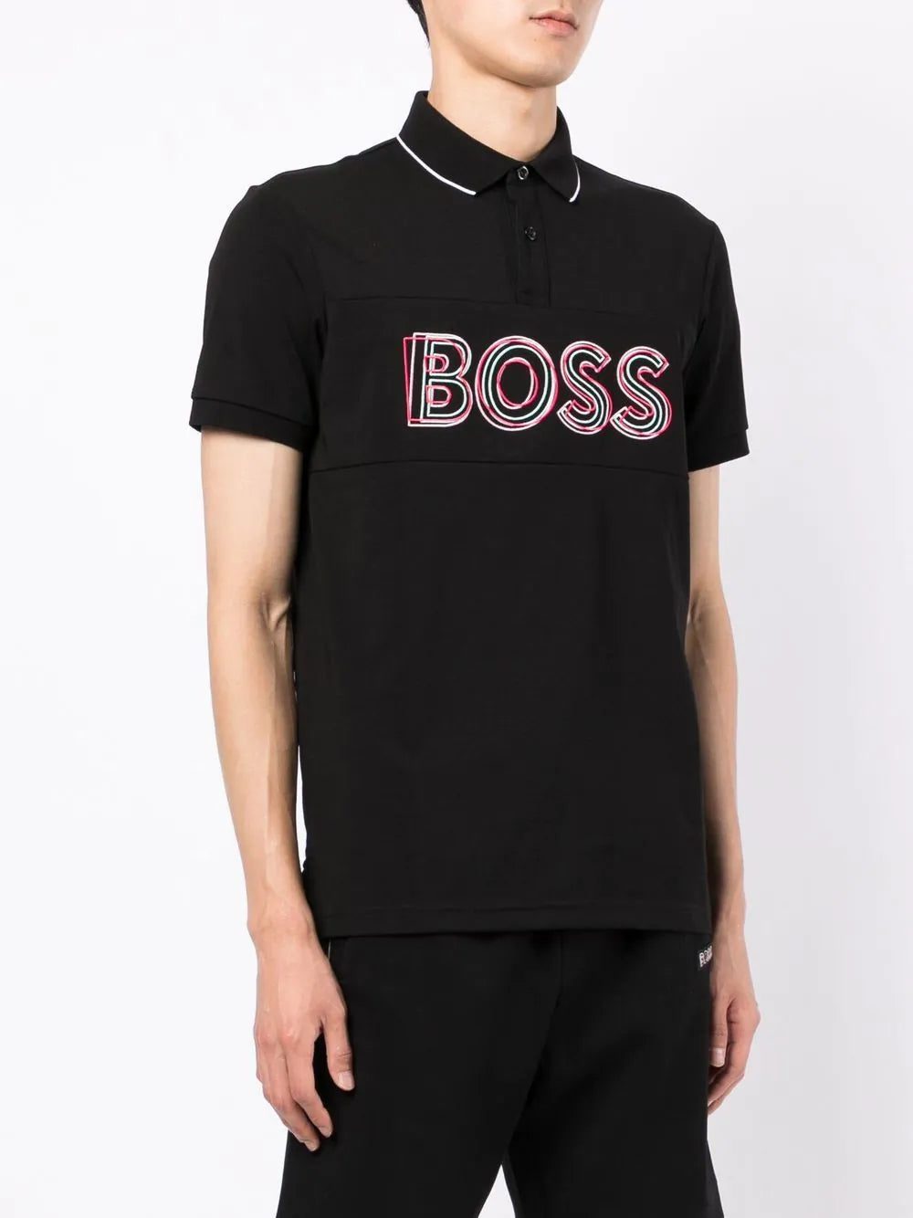 BOSS logo-embroidered polo shirt - Image 3