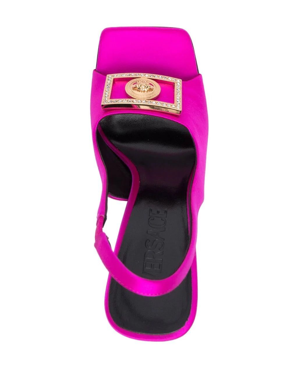Versace medusa-plaque slingback sandals - Image 4