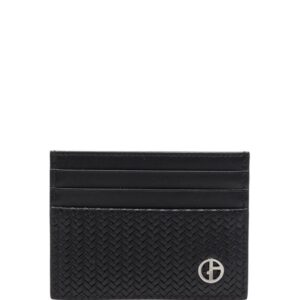 Giorgio Armani logo-plaque woven card holder
