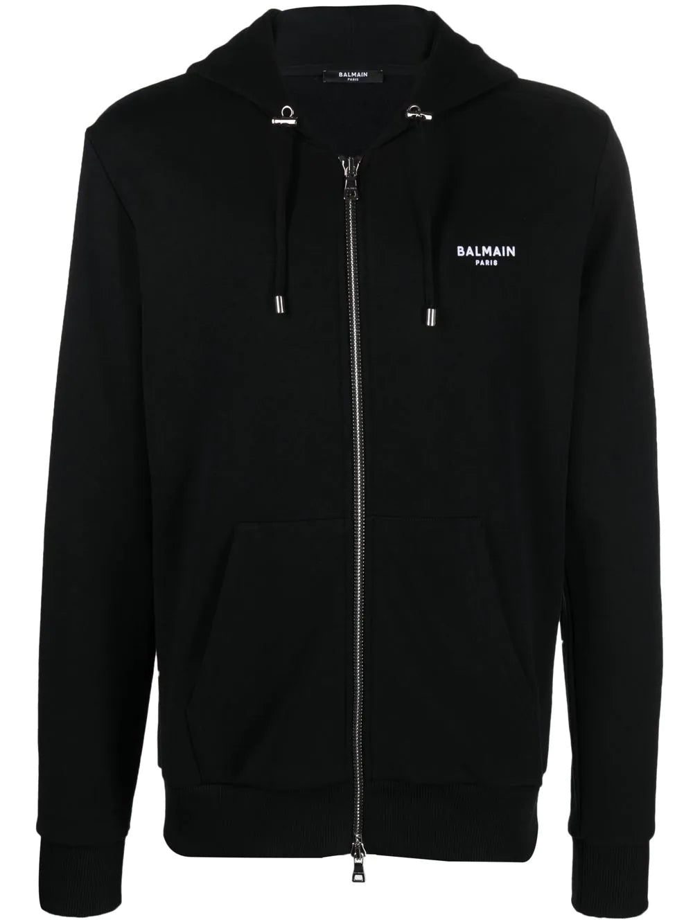 Balmain logo-print zipped hoodie