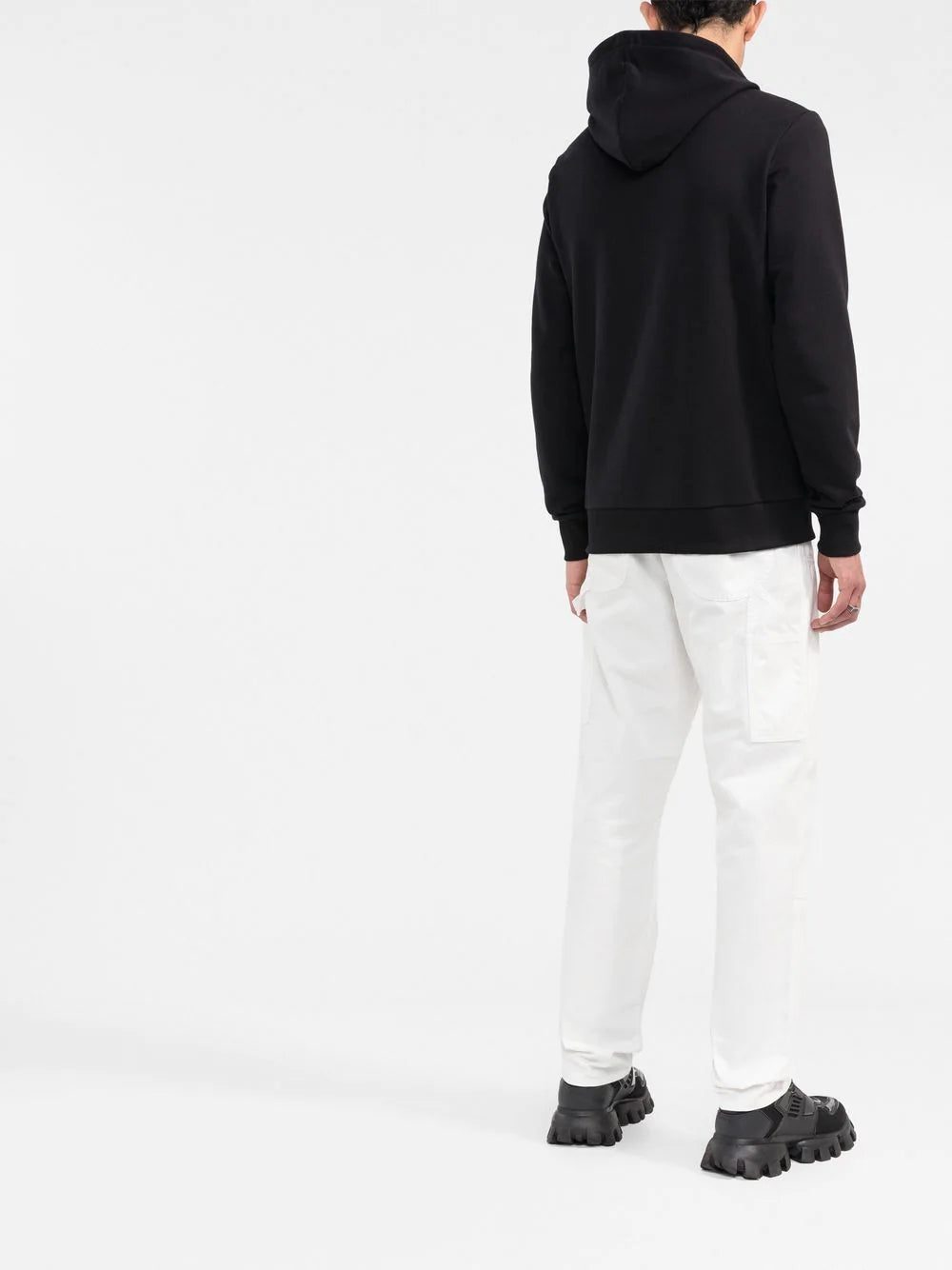 Balmain logo-print zipped hoodie - Image 4