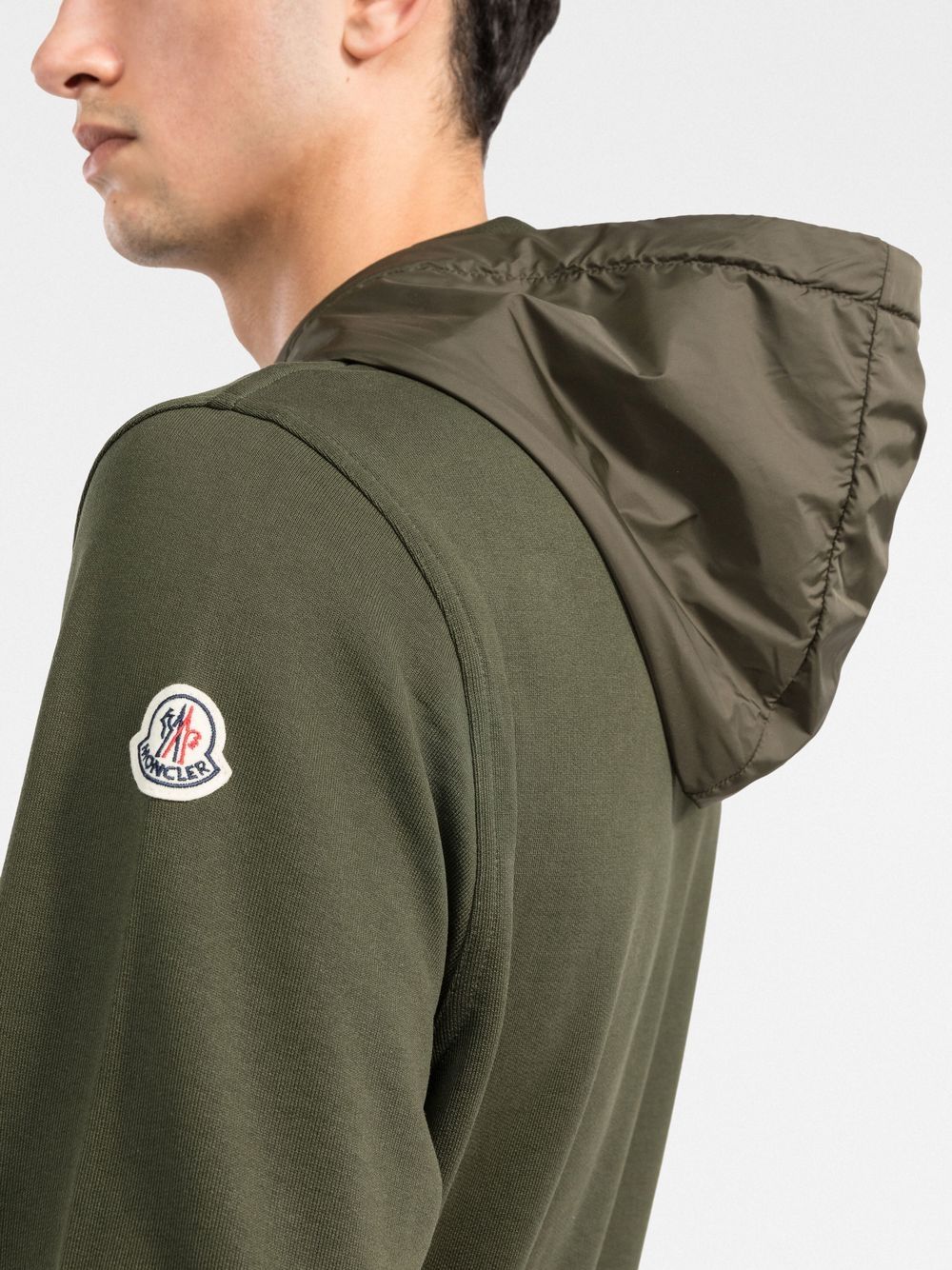 Moncler panelled cotton hoodie - Image 5