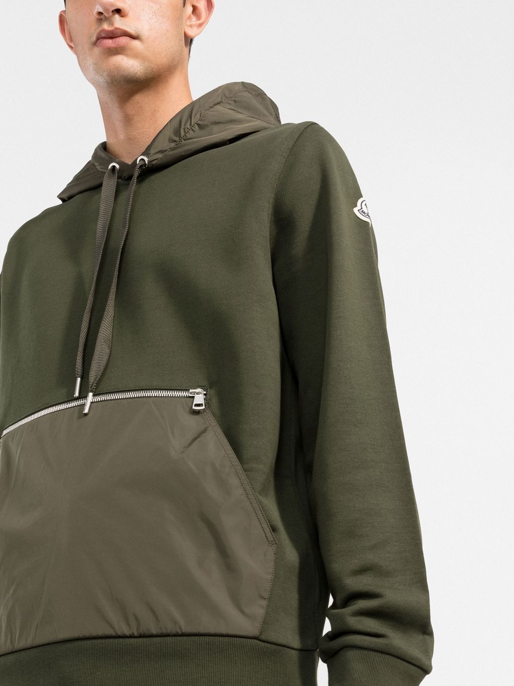 Moncler panelled cotton hoodie - Image 3