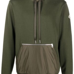 Moncler panelled cotton hoodie