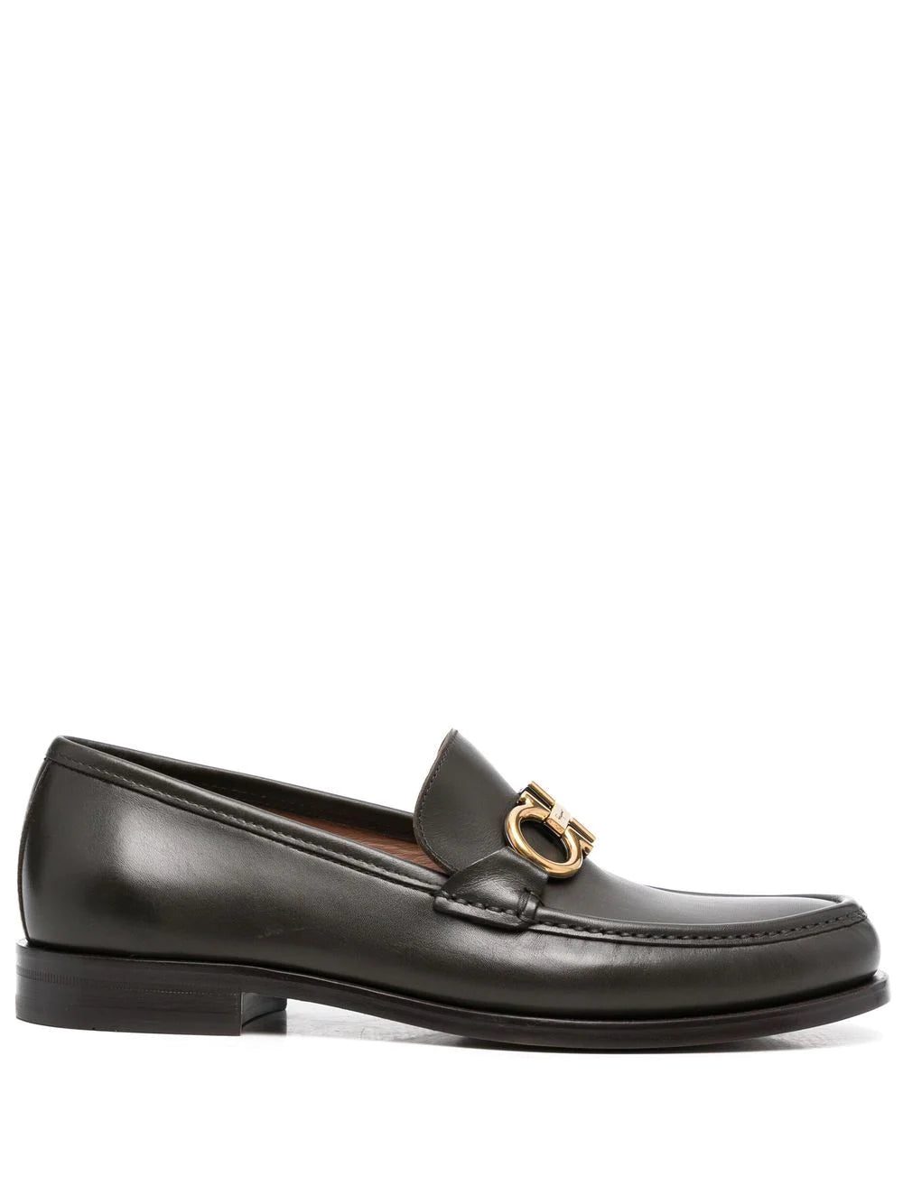 Ferragamo gancini-buckle leather loafers