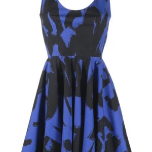 Alexander McQueen  graffiti-print sleeveless flared dress