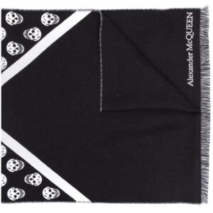 Alexander McQueen  skull-print wool scarf