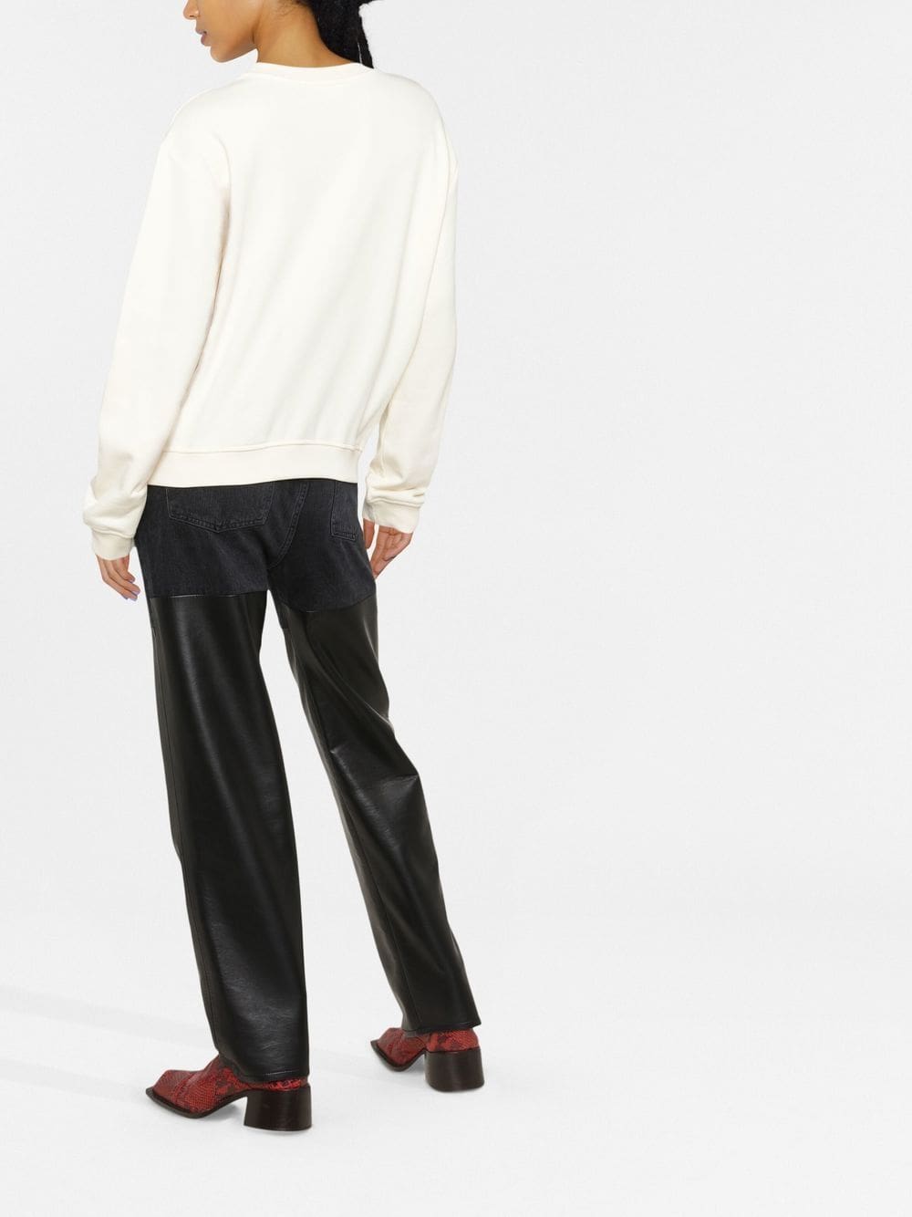 Love Moschino heart-print cotton sweatshirt - Image 3