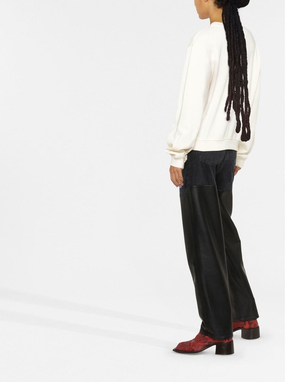 Love Moschino heart-print cotton sweatshirt - Image 4