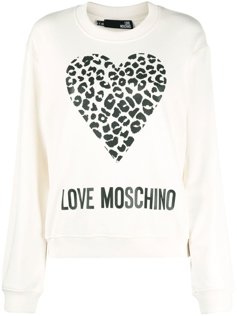 Love Moschino heart-print cotton sweatshirt