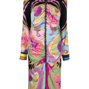 Versace I Ventagli midi shirt dress