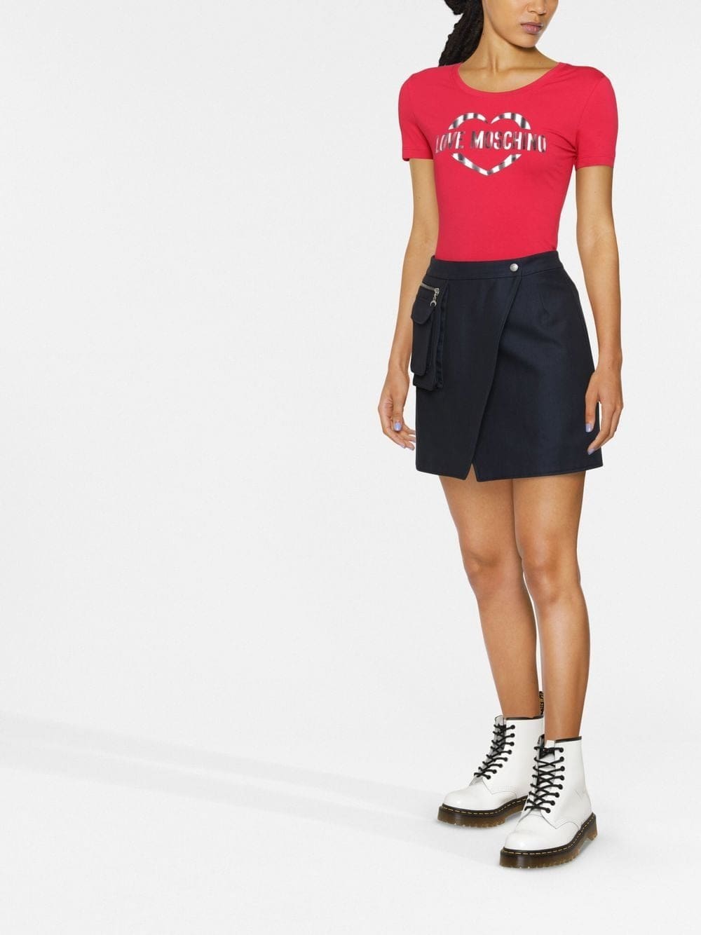 Love Moschino logo-print round-neck T-shirt - Image 2