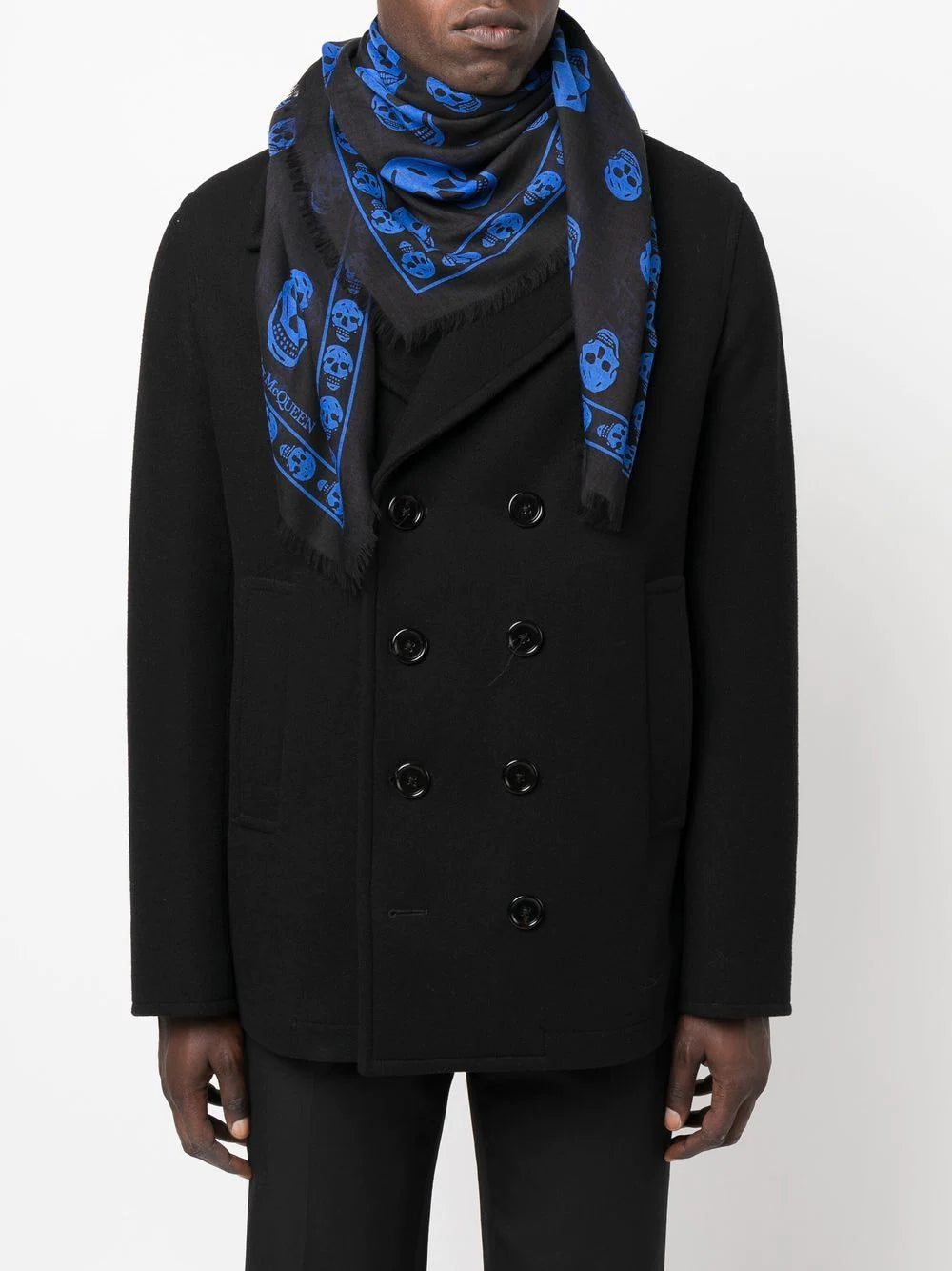 Alexander McQueen skull-print fringed scarf - Image 2